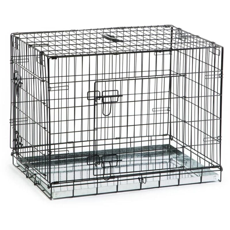 

Jaula para perros 78x55x61 cm negra 715802 - Negro - Beeztees