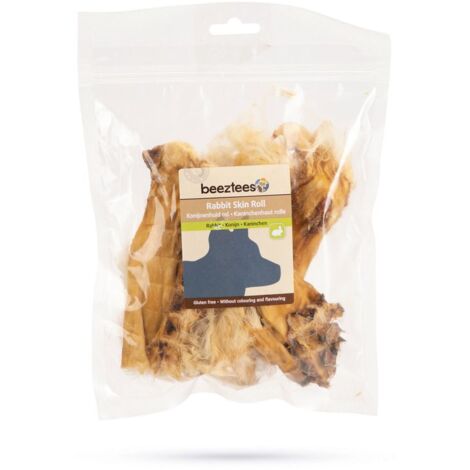 Beeztees Kaninchenhautrolle mit Fell 100g Hundeleckerlis