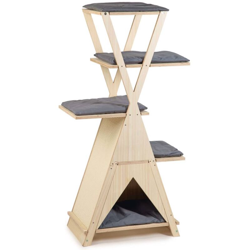 

Mueble rascador para gatos Mirza madera 70x40x135 cm - Marrón - Beeztees