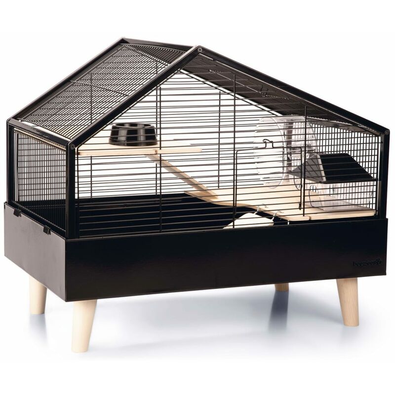 

Beezteez Jaula para roedores Ayaz metal negro 58x38x46 cm - Negro