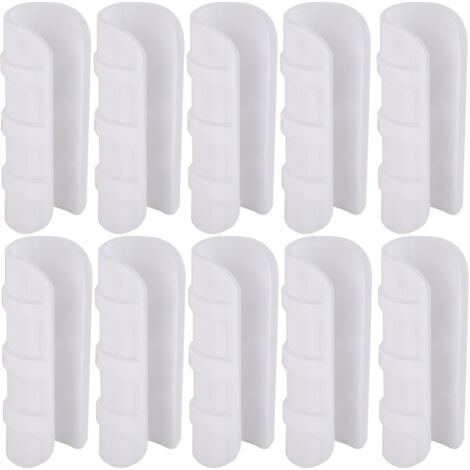 Befestigungsclips für Gewächshausabdeckungen aus weißer Aluminiumlegierung – Größe 80 x 32 mm / 10er-Packung