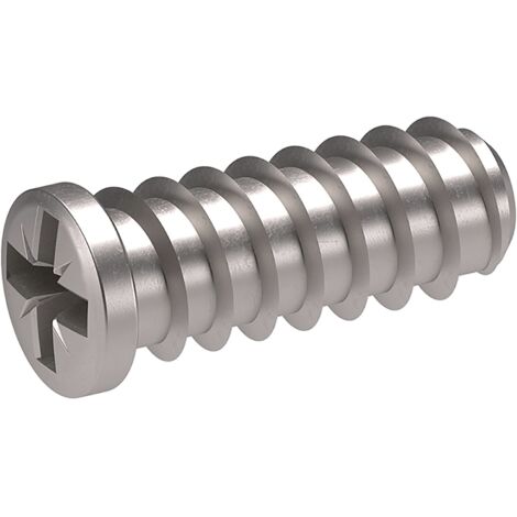 Befestigungsschraube - Euroschraube 6 x 10.5 mm, Stahl vernickelt, VPE 100 ST