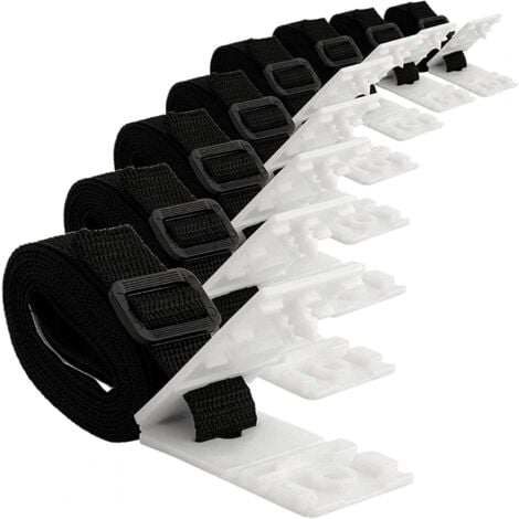 TINOR Befestigungsset für Solar-Poolabdeckung – 8 Solar-Abdeckgurte – Solar-Abdeckgurt-Set für mobile Rollensysteme, Planen und Poolabdeckungen