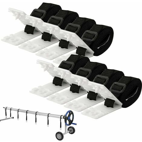 Pool Aufroller Set 8-tlg - Gurte & Befestigung Für Solarabdeckung