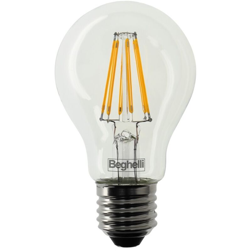 Beghelli - Lampada filo led goccia zafiro e27 - 12w - 2700°k calda - 1600 lm - 60x108h