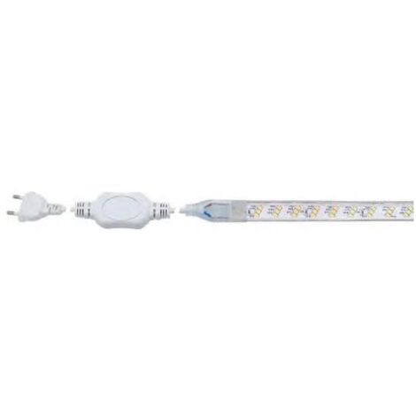 Beghelli 5mt di striscia led 100-240v 8w luce calda 3000k per esterno ip67 56652