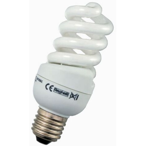 Beghelli lampadina spirale 25w = 110w e27 2700k luce calda 1600lm rapida no led