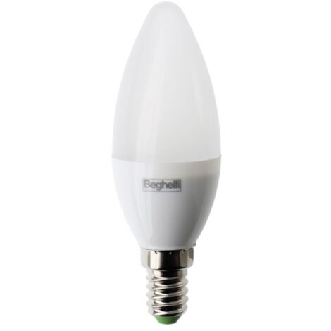 Beghelli Lámpara Oliva LED Opal 3,5W E14 3000K luz caliente 56966