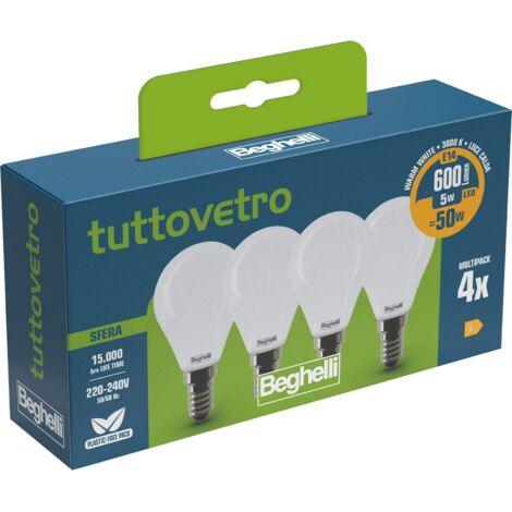 Beghelli Led 58056 Sfera E14 W5 Ca3000K Set 4 - 10 Cf