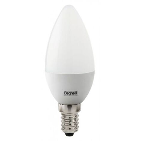 BEGHELLI LED OLIVA E14  5W 56820 FRED 6500K PLAST 10 PZ