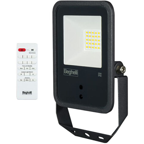 BEGHELLI PROIETTORE LED W20 - DUAL SENSOR C/TELEC- 1,0 pz
