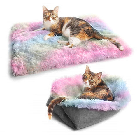 Beheizbare Plüsch-Katzenmatte – Weiches Winterkissen für Hunde und Katzen – Multifunktionale Plüschmatte