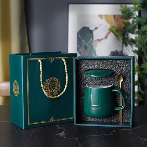 Beheizbare Tasse – Explosionsgeschützte Keramiktasse mit 55 °C Heizelement – 380 ml Fassungsvermögen, ergonomisches Design, automatische Bedienung, ideales Geschenk