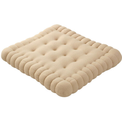 (Beige) 1 pezzo Adorabile cuscino rettangolare in finto biscotto per seduta, pavimento, bar, sala giochi