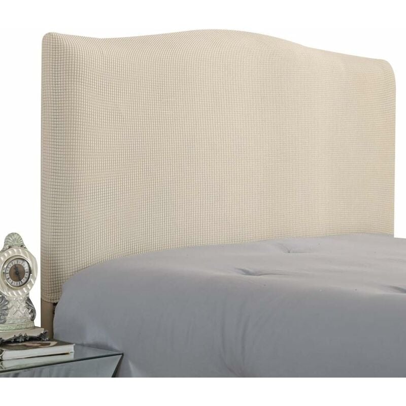 Csparkv - Beige 2M Housse de Protection de tête de lit Extensible Housse Anti-poussière Solide Couvre de tête de lit Décoration Chambre Le Sable