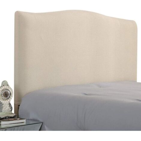 Beige 1.5M Housse de Protection de tête de lit Extensible Housse Anti-poussière Solide Couvre de tête de lit Décoration Chambre Le Sable