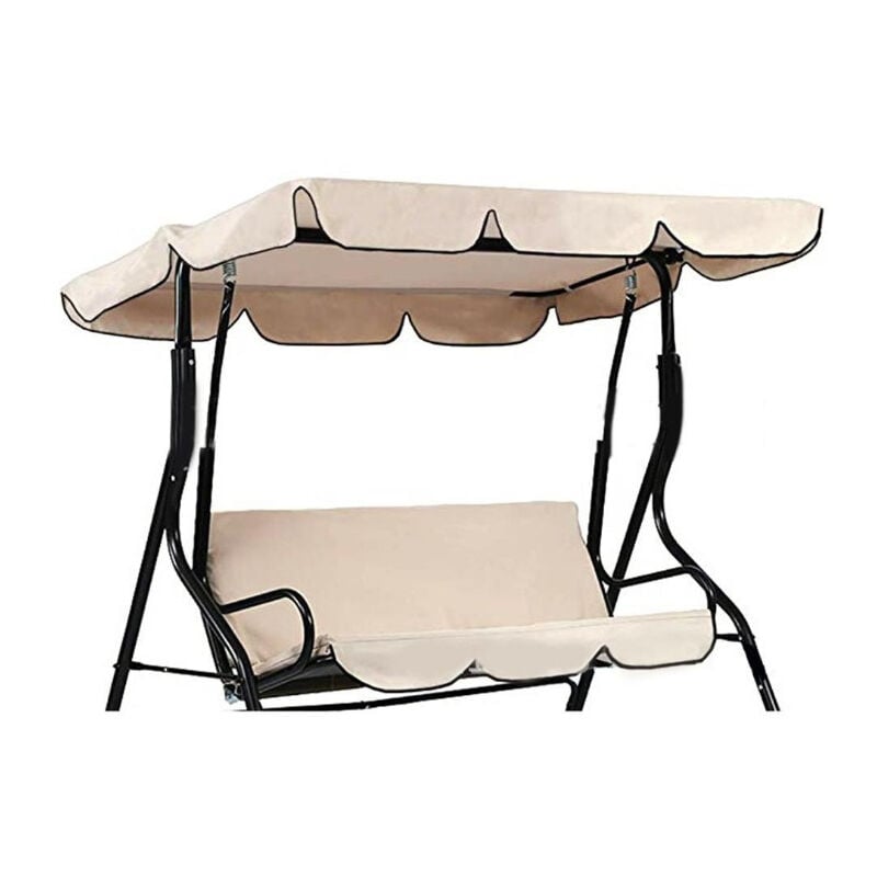 Beige, 195 x 125 x 16 cm)Bâche d'ombrage pour balcon, housses pour balancelle jardin extérieur, auvents imperméables extérieurs, pare-soleil