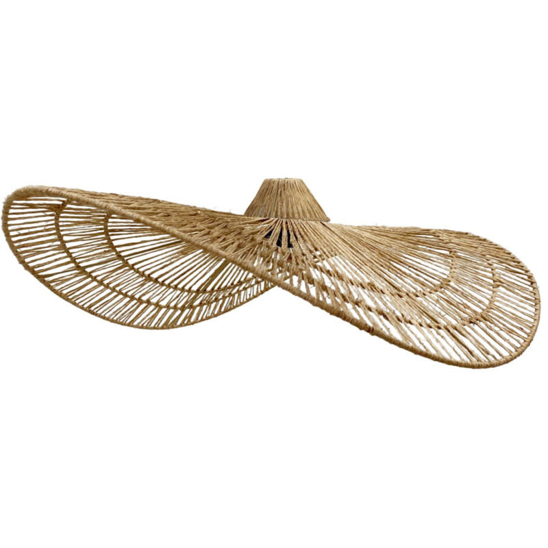 Lumisky – Abat-jour en jute naturel 62,5 x 52,5 x H14cm – MARBELLA – Design ethnique chic pour intérieur moderne – Monture E27 non fournie