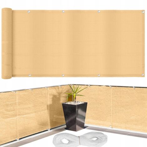 Beige Balkonabdeckung 6 x 0,9 m
