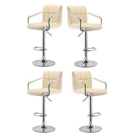 BEIGE BEIGE, LOT DE 4, TABOURET DE BAR, BAR DE CUISINE