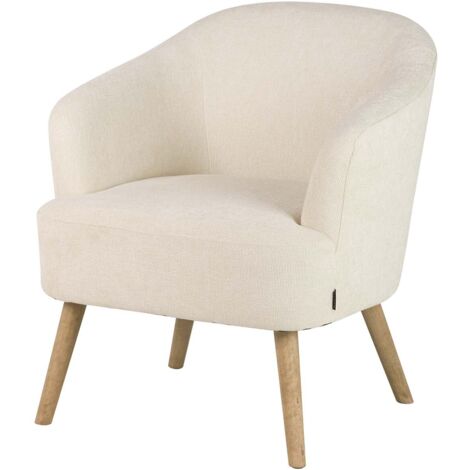 Beige Chenille-Sessel 71X72X79 cm