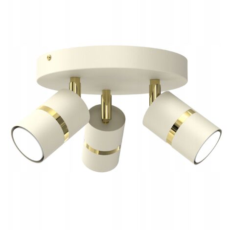 BEIGE DECKENLEUCHTE CIRCLE TUBE GOLD GU10 LED SPOT