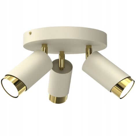 BEIGE DECKENLEUCHTE CIRCLE TUBE GOLD GU10 LED SPOT