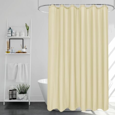 Beige Duschvorhänge, schimmelresistent, waschbar, schnelltrocknend
