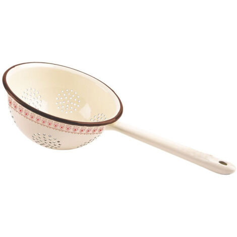 Beige emailliertes Küchensieb TONCA 20 cm