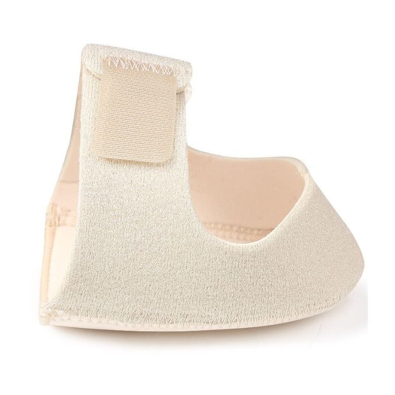 Beige L Velcro talon couverture talon chaussette talon Gel chauffant housse de protection hommes et femmes pied Fatigue Absorption des chocs