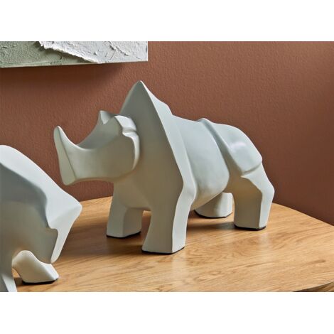 Beige Nashornfigur 29 cm. 45 x 19 x 29 cm