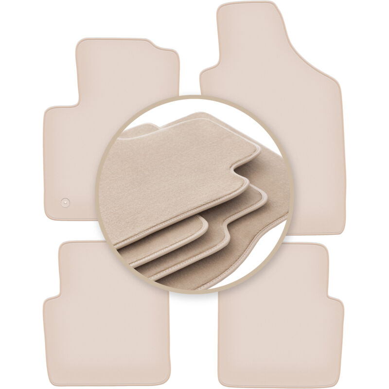 Beige Premium-Matten Für, Fiat 500 Fl Fließheck 2013-2019