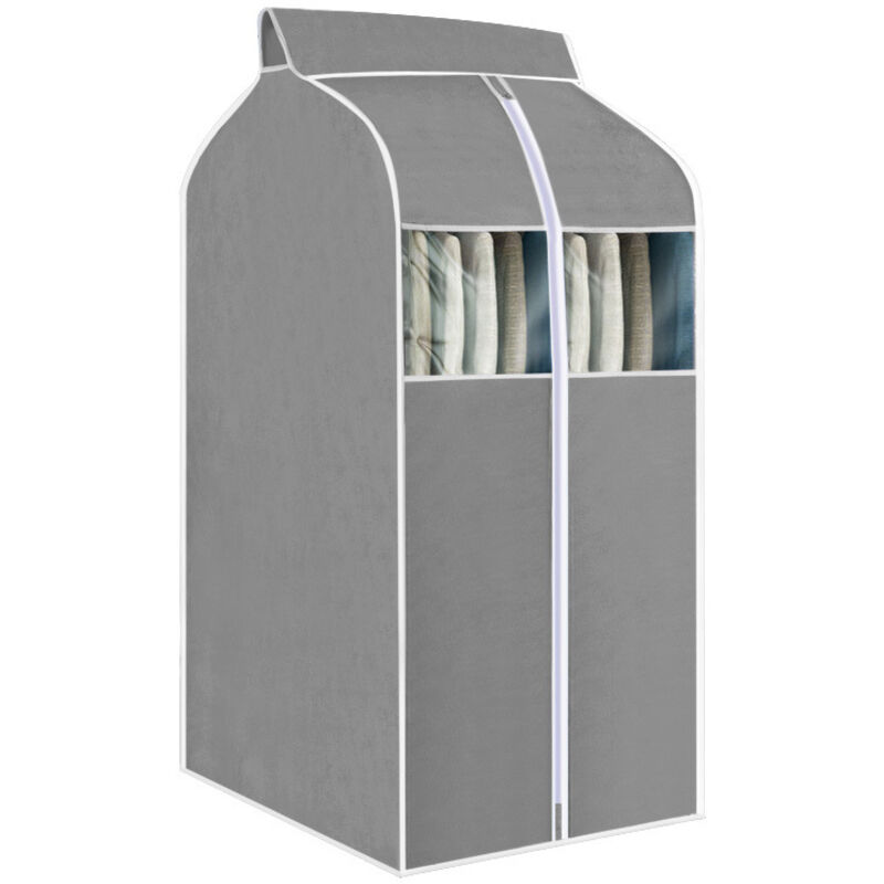 Beige-Sac à Vêtements Suspendu Sac De Rangement Pour Organisateur De Sac à Vêtements Avec Fenêtres En Pvc Transparent Housse De Soutienà Vêtements