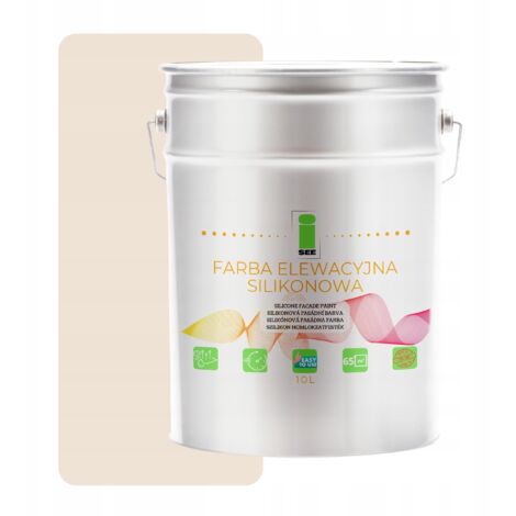Beige Silikon-Fassadenfarbe, hellbeige, 10 l