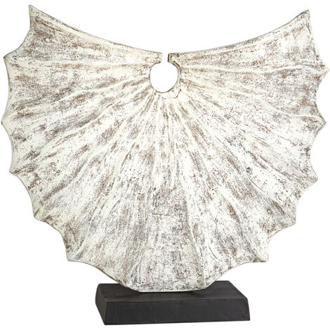 Beigefarbene Aluminiumskulptur 65x15x60cm