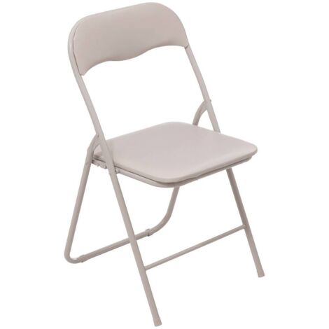 Beigefarbener klappstuhl aus pvc - 5five