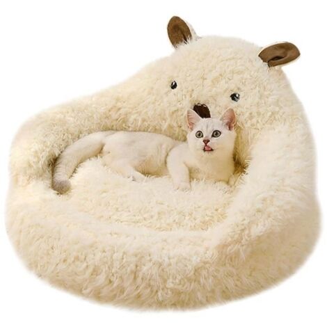 (beige)Lit en Peluche Pour Animal Domestique -Panier pour chat/chien - canapé chat/chien-Coussin amovible - 40x23CM