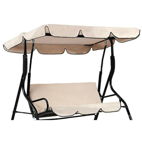 (Beige,M )Bâche d'ombrage pour balcon, housses pour balancelle jardin extérieur, auvents imperméables extérieurs, pare-soleil balancelle