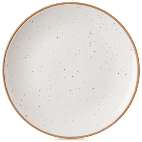 Beiger Keramik-Essteller, 27 cm