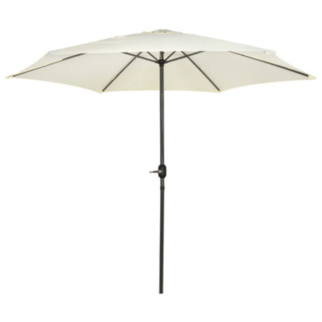 Beiger Sonnenschirm aus Aluminium, 3 m, mit Kurbel 53989