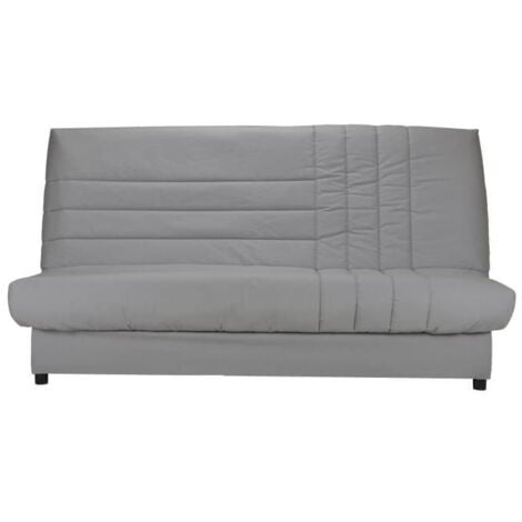 BEIJA Banquette clic-clac 3 places - Comfort BULTEX - L 192 x P 95 cm - Tissu gris