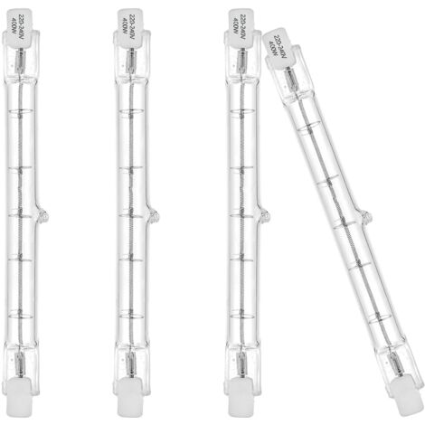 Beijiyi – Ampoule halogène R7S 400W 118mm – 3100lm blanc chaud 2700K – Lot de 4 – Classe énergétique C pour éclairage professionnel