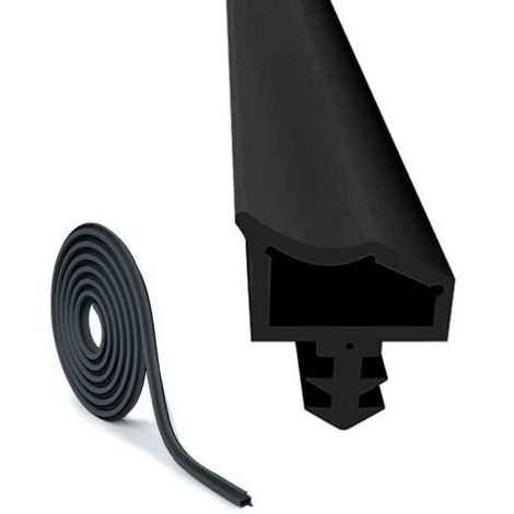 Beijiyi – Joint de porte caoutchouc 10M – Réduction bruit et poussière – Largeur rainure 4mm – Profondeur rainure 7mm – Pliage rainure 12mm – PVC haute qualité