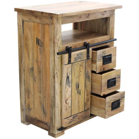 BEILY - mobiletto legno di mango 3 cassetti