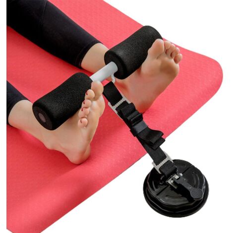 Beinbeugergurt mit Saugnapf, tragbarer und verstellbarer Bauchtrainer für Übungen zu Hause und unterwegs