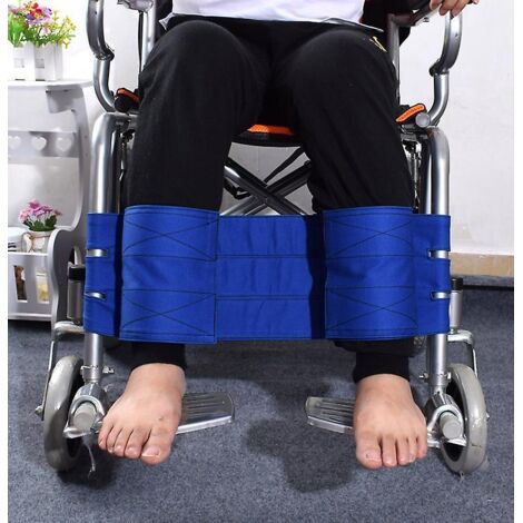 Beinfixierungsgurt, verstellbare elastische Fußstütze aus Baumwolle für Rollstühle, verstellbarer rutschfester Beinfixierungsgurt