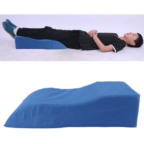 Beinstützkissen, S-förmiges Modell aus hochdichtem Schaumstoff mit Stützfunktion zur Verhinderung des Wegrollens und Linderung von Beschwerden, Blau, Maße 60 x 28 x 15 cm
