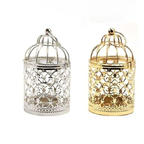 Beiou Décoration Lanterne Marocaine Taihua Chandelier Ancienne Argent+Or