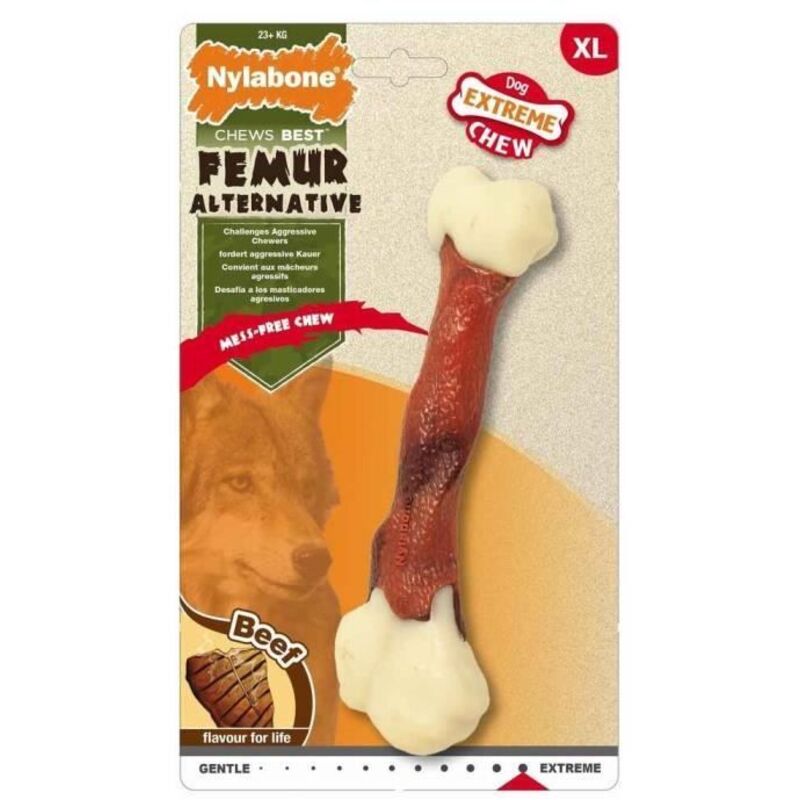 Kauspielzeug - Nylabone - Femur Extreme Chew - Xl - Strapazierfähiges Nylon - Für Mittelgroße Hunde