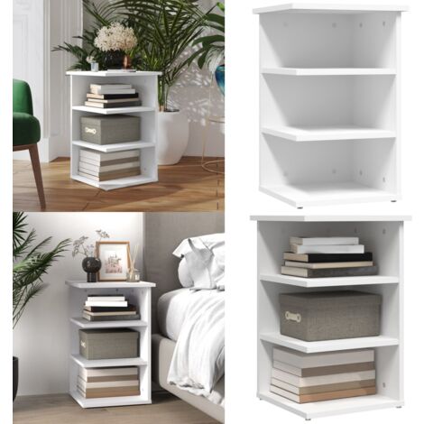 Beistellregal Weiß 35x35x55 cm Holzwerkstoff - Bücherregal - Regal Weiß - Wohnzimmerdeko - Aufbewahrung - Beistelltisch - Home & Living